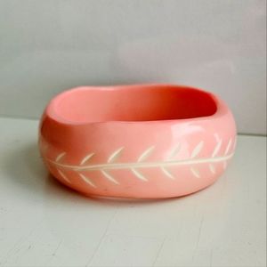 Vintage Pink Carved fakelite bangle